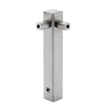 Mini-Rail steun Adwine hoeksteun voor koker 8 x 8 mm zamak RVS look