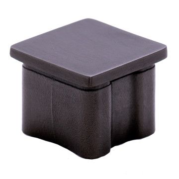 Vlakke eindkap voor U-profielbuis 40 x 40 x 2,0 mm RVS-316 antracietgrijs model 4110