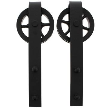Intersteel Set van 2 hangrollen Wheel 340 mm mat zwart Intersteel Set van 2 hangrollen Wheel 340 mm mat zwart