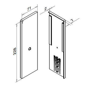 Eindkap Easy Glass Smart zijmontage rechts voor trapmontage 228 x 71 mm model 8233 aluminium (geanodiseerd)