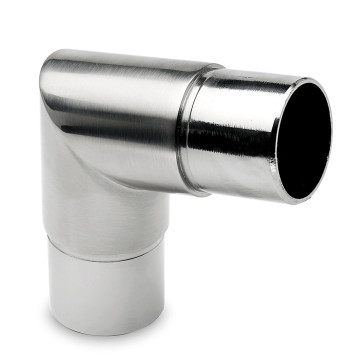 Hoekfitting 80° Ulku voor buis Ø 25,4 mm zamak RVS look