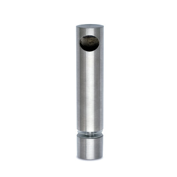 Eindsteun voor montage op glas Trine voor staf 10 mm zamak RVS look