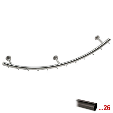 Kapstok Abelina 1250 mm zamak zwart