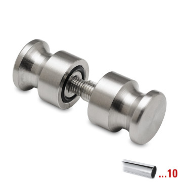Glasdeurknop, dubbelzijdig Acantha RVS-304 glanzend gepolijst