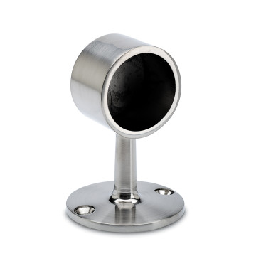Opschuif eindsteun Ludie voor buis Ø 25,4 mm zamak RVS look