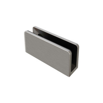 Glasplaatdrager Viki voor glasdikte 6 - 8 mm zamak RVS look Glasplaatdrager Viki voor glasdikte 6 - 8 mm zamak RVS look