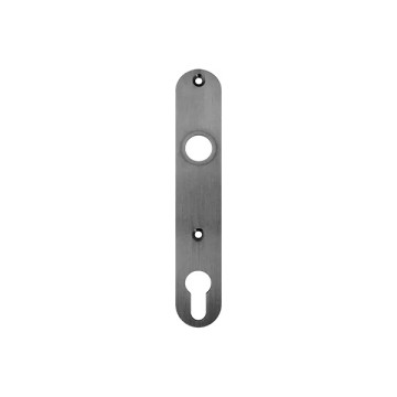 Handgreepplaat massief voor slot afstand 92 mm mat geslepen RVS-304