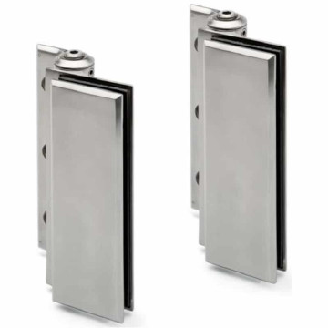 Glasdeurscharnier set voor glasdikte 8 - 12,76 mm RVS-304 mat geslepen model 1501