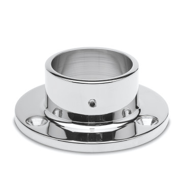 Muur en vloer flens Wally voor buis Ø 25,4 mm zamak chroom look