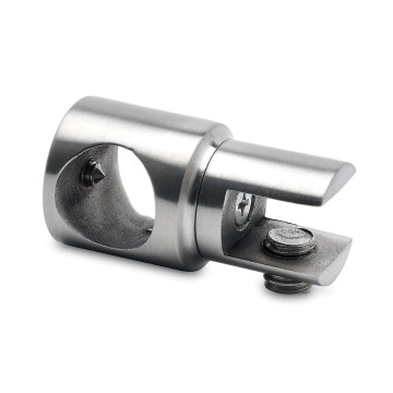Glashouder open voor buis Ø 19,0 mm Chenna zamak RVS look Glashouder open voor buis Ø 19,0 mm Chenna zamak RVS look