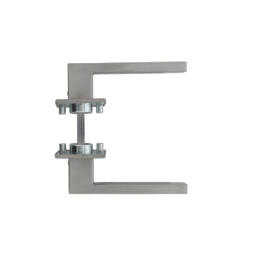 Intersteel Deurkruk Amsterdam op vierkante rozet 50x50x5 mm rvs geborsteld