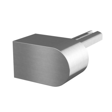 Muurflens 90 graden voor U-profielbuis 42,4 mm vast aluminium onbewerkt model 6507