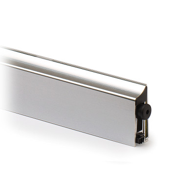Valdorpel, zelfklevend Clarita 925 mm DIN rechts aluminium RVS look