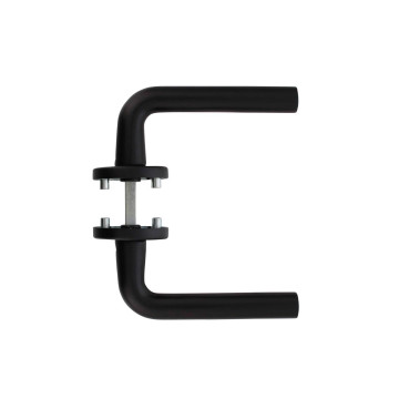 Intersteel Deurkruk Recht op ronde rozet Ëœ55x8 mm aluminium zwart