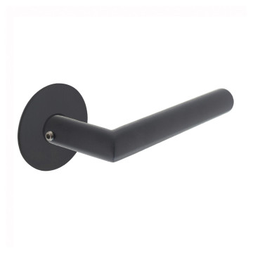 Intersteel Deurkruk Jura met zelfklevend rozet mat zwart RVS-304