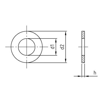 Sluitring 10,5 mm DIN 125-A RVS A4 (500 stuks)