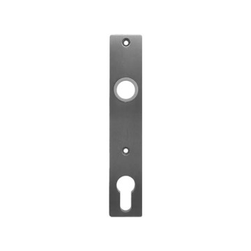 Handgreepplaat massief voor slot afstand 92 mm mat geslepen RVS-304