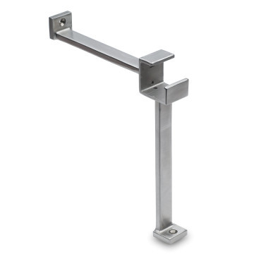 Voetsteun Lillemor voor koker 35 x 35 mm zamak RVS look