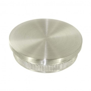 Huismerk eindkap vlak, buis 42,4 x 2,0 mm, model 5732, RVS-304 Huismerk eindkap vlak, buis 42,4 x 2,0 mm, model 5732, RVS-304