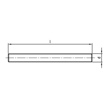 Draadeind M8 x 40 mm DIN 976 RVS A2-70 (200 stuks)