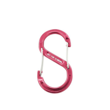 Dubbele snapsluiting 80 mm aluminium rood