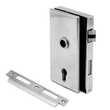 OFFICE Glasdeurslot Marelle DIN rechts RVS-304 mat geslepen OFFICE Glasdeurslot Marelle DIN rechts RVS-304 mat geslepen