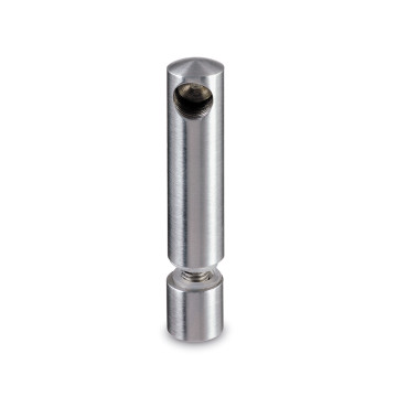 Eindsteun voor montage op glas Trine voor staf 6 mm zamak RVS look