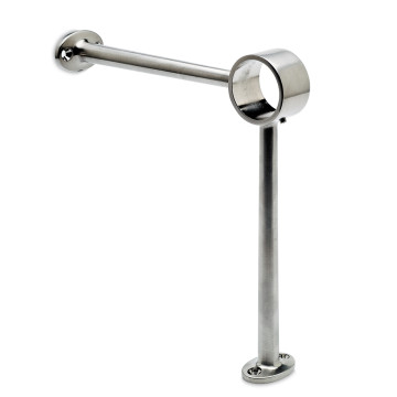 Voetsteun Barbera voor buis Ø 38,1 mm zamak RVS look