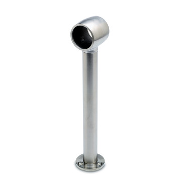 Voetsteun Meg voor buis Ø 25,4 mm zamak RVS look