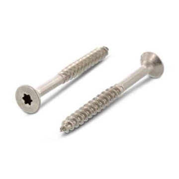 Seko houtbouwschroef met freesribben 8,0 x 120/80 mm Art. 9047 RVS A2-50 TX40 (100 stuks)
