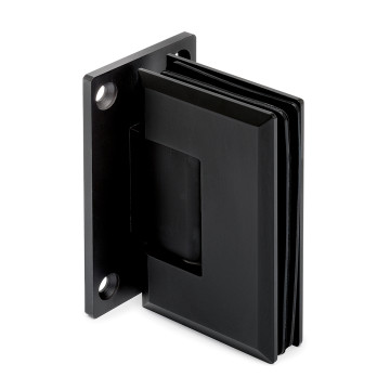 Glasdeurscharnier, verstelbaar Tatum glas/wand dubbelzijdige voet RVS-304 zwart