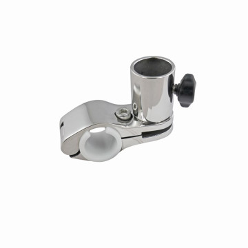 Vlaggenmasthouder voor railmontage, 22-25 mm RVS-316 (A4)