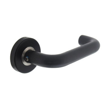 Intersteel Deurkruk Bern op rozet mat zwart RVS-304