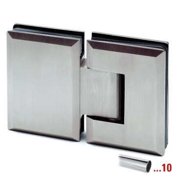 Glasdeurscharnier Akasha glas/glas RVS-304 glanzend gepolijst