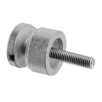 Glasadapter Ø 30 mm vlak lengte M8 zamak onbewerkt model 0746