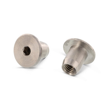 Hulsmoer platte kop M6 x 10 mm Art. 9262 RVS A4 (100 stuks)