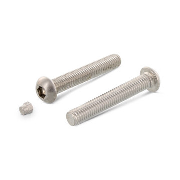 Veiligheidsschroef met plat-ronde kop M12 x 45 mm met stop Art. 9140 RVS A2-50 SW8 (100 stuks)