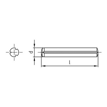 Kerfpen cilindrisch 2 x 20 mm DIN 1473 RVS A1 (500 stuks)