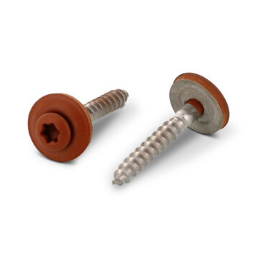Spenglerschroef 4,5 x 20 mm RAL 8004 Art. 9087 RVS A2-50 TX20 (200 stuks)