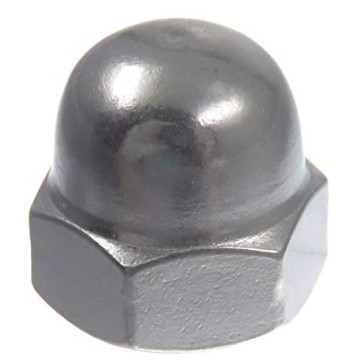 Zeskant dopmoer, hoge vorm M8 RVS-304 mat geslepen Zeskant dopmoer, hoge vorm M8 RVS-304 mat geslepen