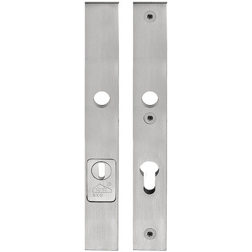 Massieve veiligheidsschilden met kerntrekbeveiliging SQUARE LSQSM-28KT kruk/kruk SKG*** PC72 mat RVS