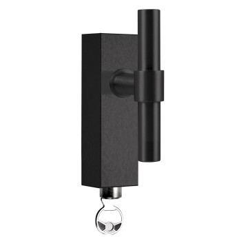 Draaikiepgarnituur Piet Boon ONE PBT15-DKLOCK afsluitbaar PVD mat zwart RVS-304