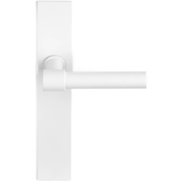 Deurkruk paar Piet Boon ONE PBL20XLP236SFC massief ongeveerd op schild blind wit RVS-304