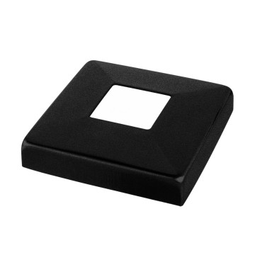 Afdekkap voor aanlasflens 108 x 108 mm RVS-304 gecoat mat structuur zwart model 4511 Afdekkap voor aanlasflens 108 x 108 mm RVS-304 gecoat mat structuur zwart model 4511