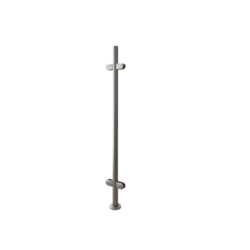 Mobiele balieschermpaal Lina midden staander RVS-304 messing