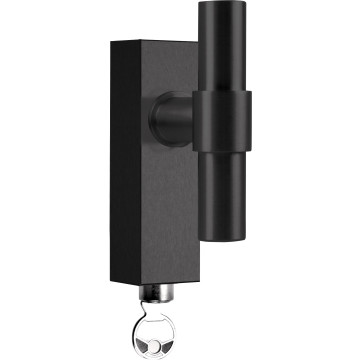 Draaikiepgarnituur Piet Boon ONE PBT20-DKLOCK afsluitbaar PVD mat zwart RVS-304