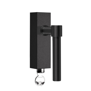 Draaikiepgarnituur Piet Boon ONE PBL15-DKLOCK afsluitbaar PVD mat zwart RVS-304