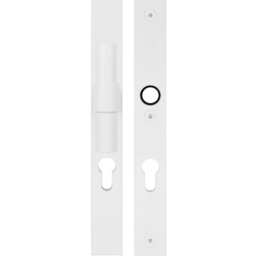 Massieve veiligheidsschilden met kerntrekbeveiliging Piet Boon ONE PB20-28KT knop/kruk SKG*** PC92 wit RVS-304