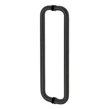 Dubbelzijdige deurgreep Klaartje 300 mm RVS-304 zwart gecoat