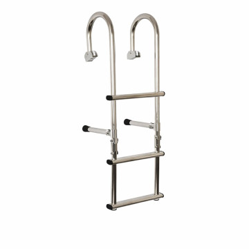 Zwemtrap opklapbaar 3 treden, 405-800mm RVS-316 (A4)